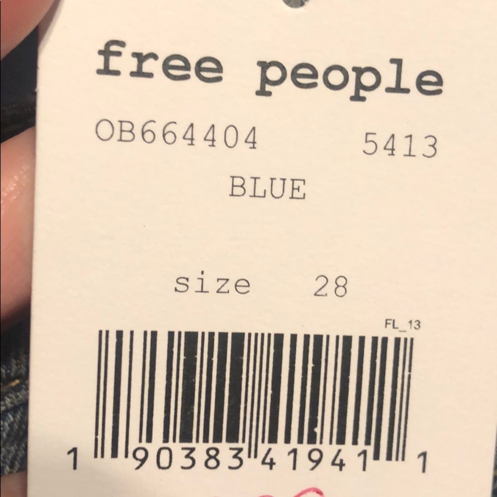 Free People Tattooed BF Destroyed Frayed Hem Jeans - Picture 9 of 9